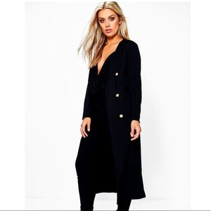 Boohoo military longline duster